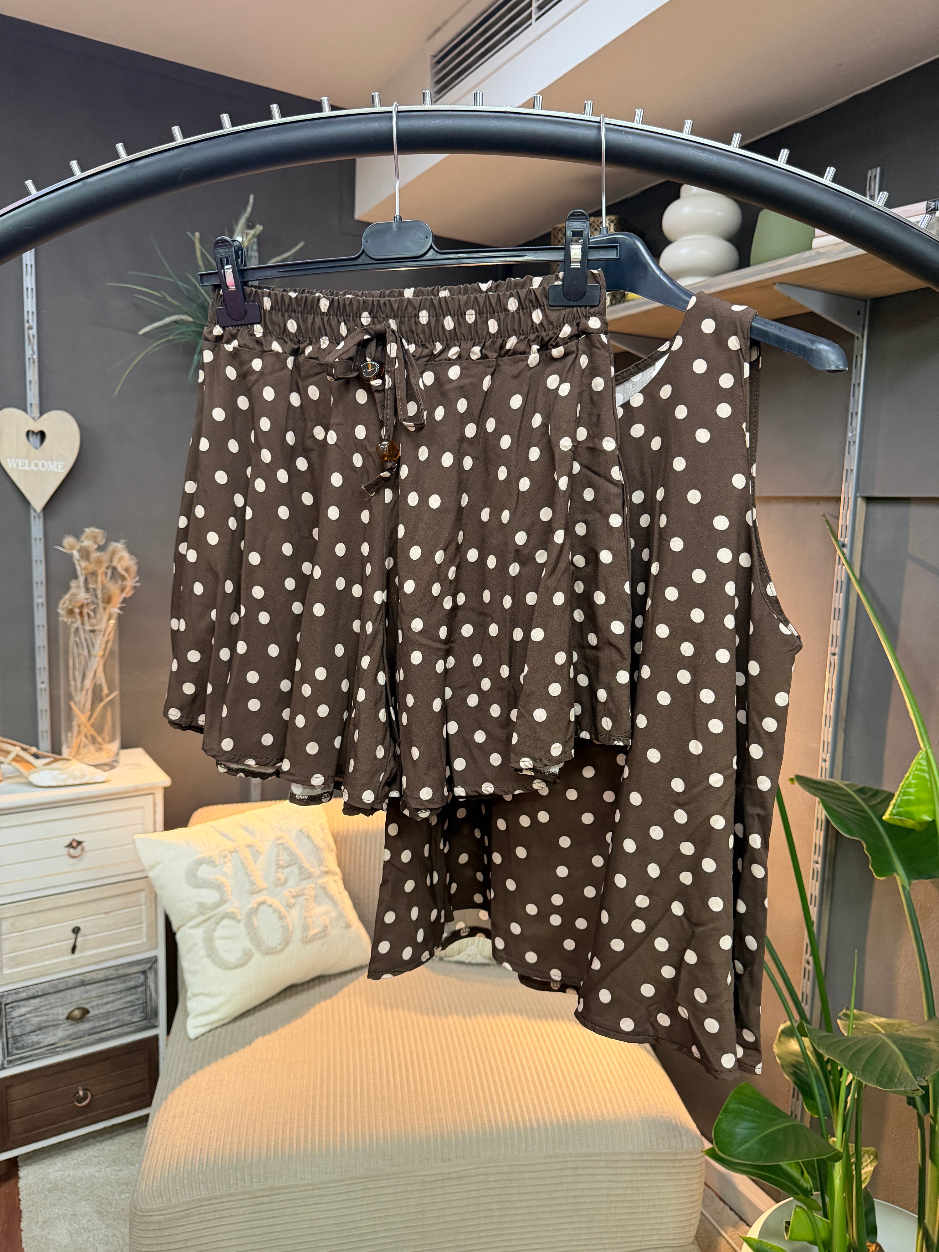 #10 Bluse kurzarm mit Punkten