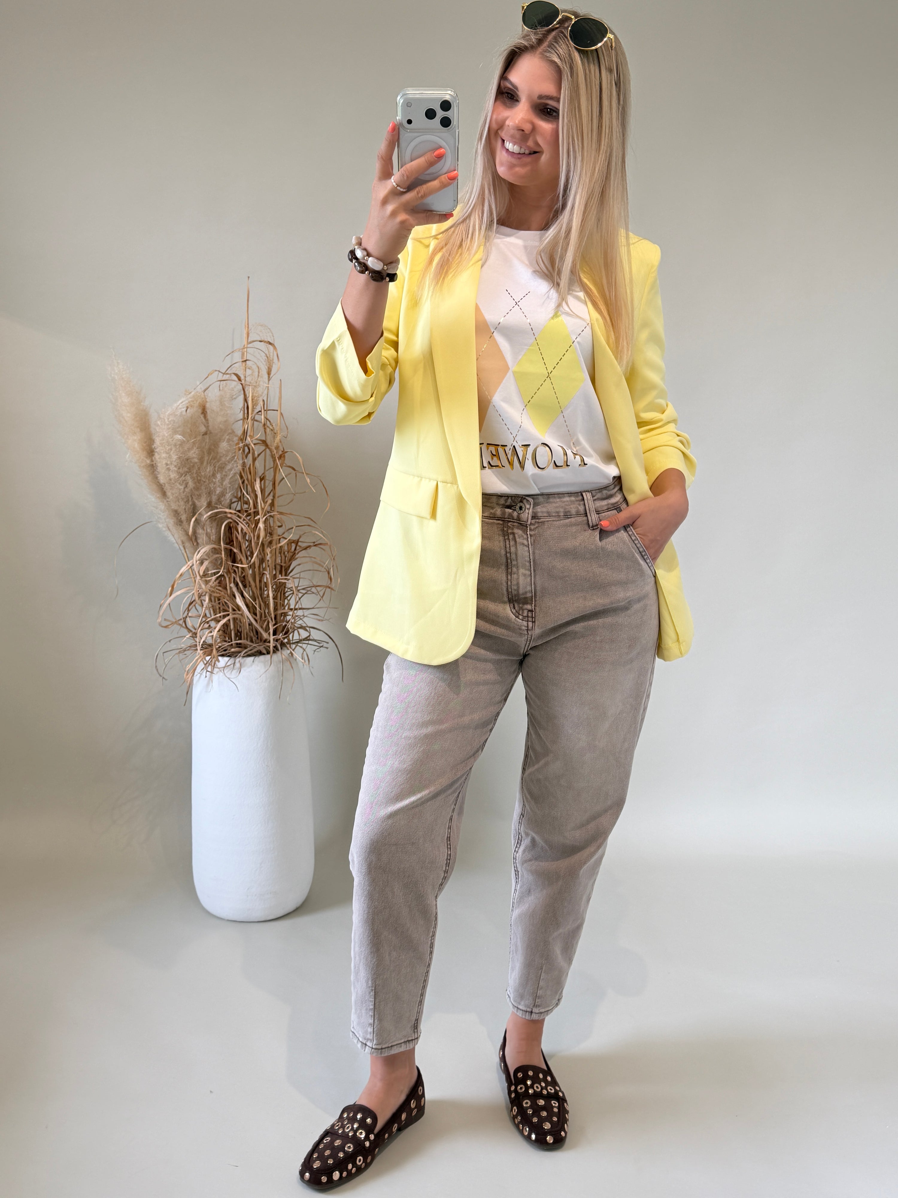 Blazer in Zitronengelb