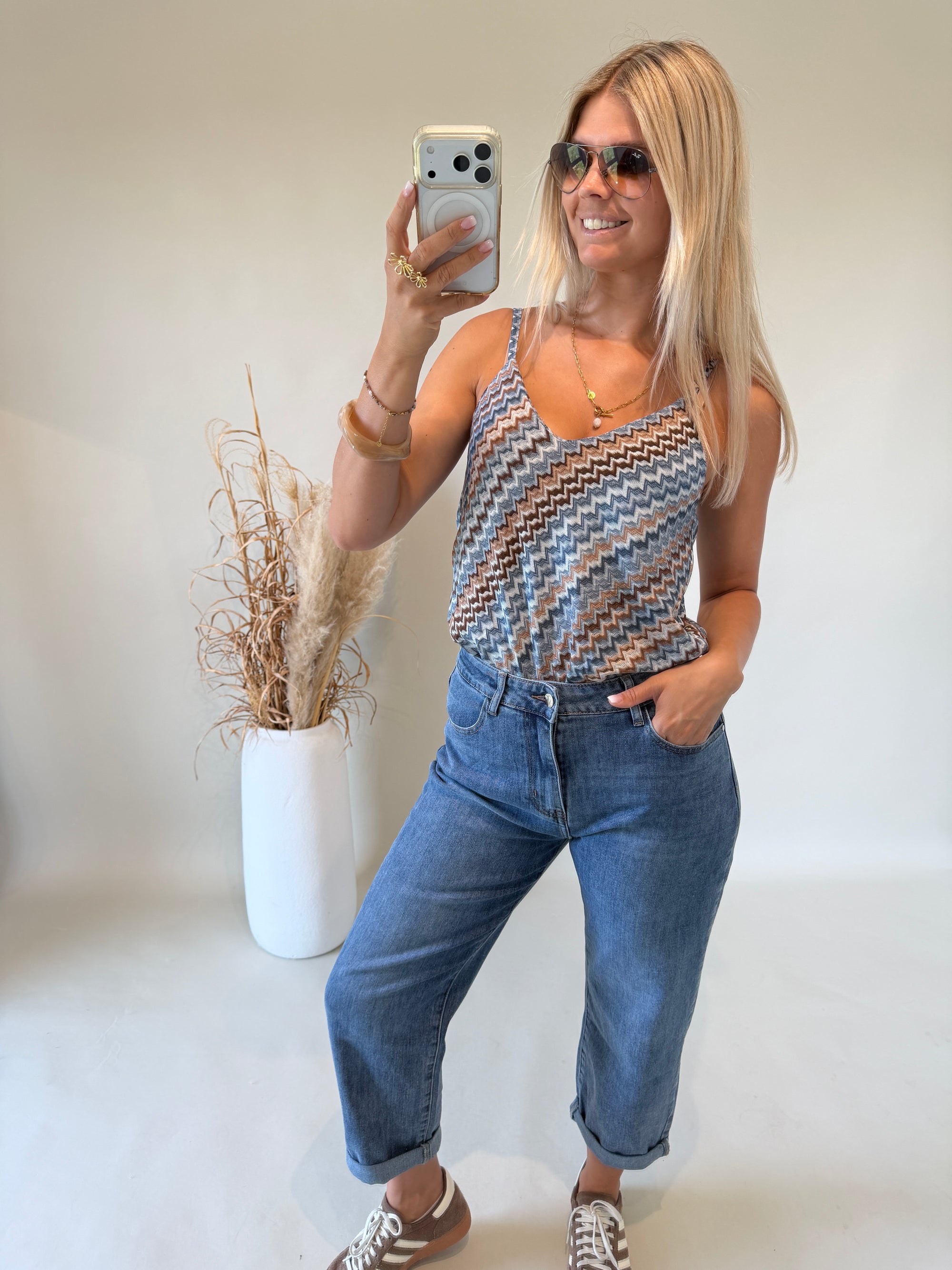 Top mit Zick-Zack Muster