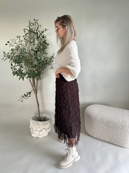 Rock in Schokobraun aus Tüll