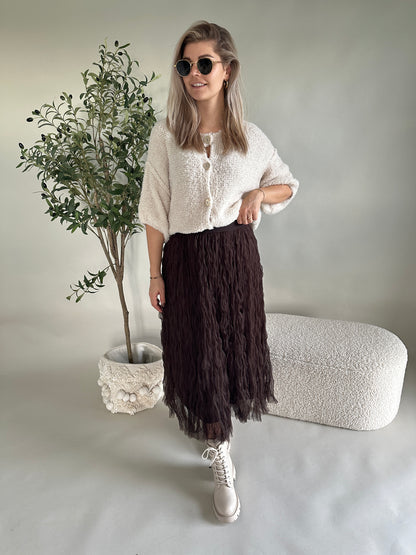 Rock in Schokobraun aus Tüll