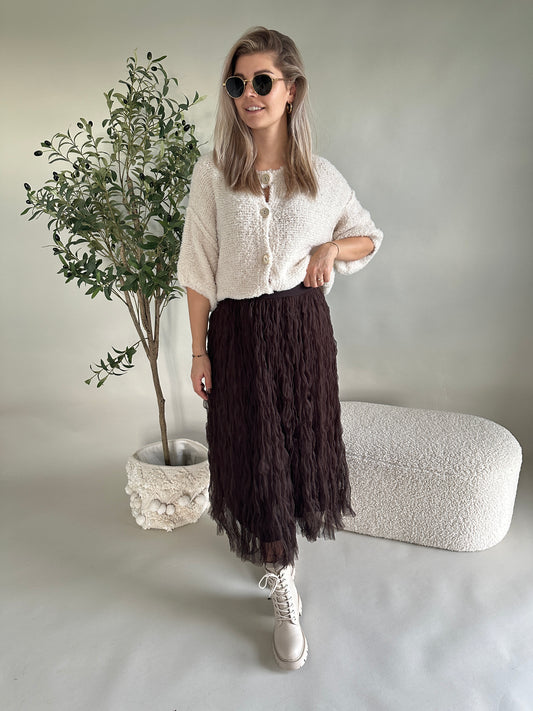 Rock in Schokobraun aus Tüll