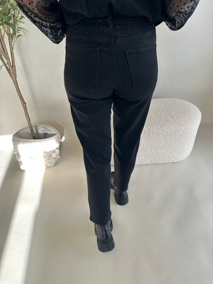 Jeans in Schwarz mit Glitzer