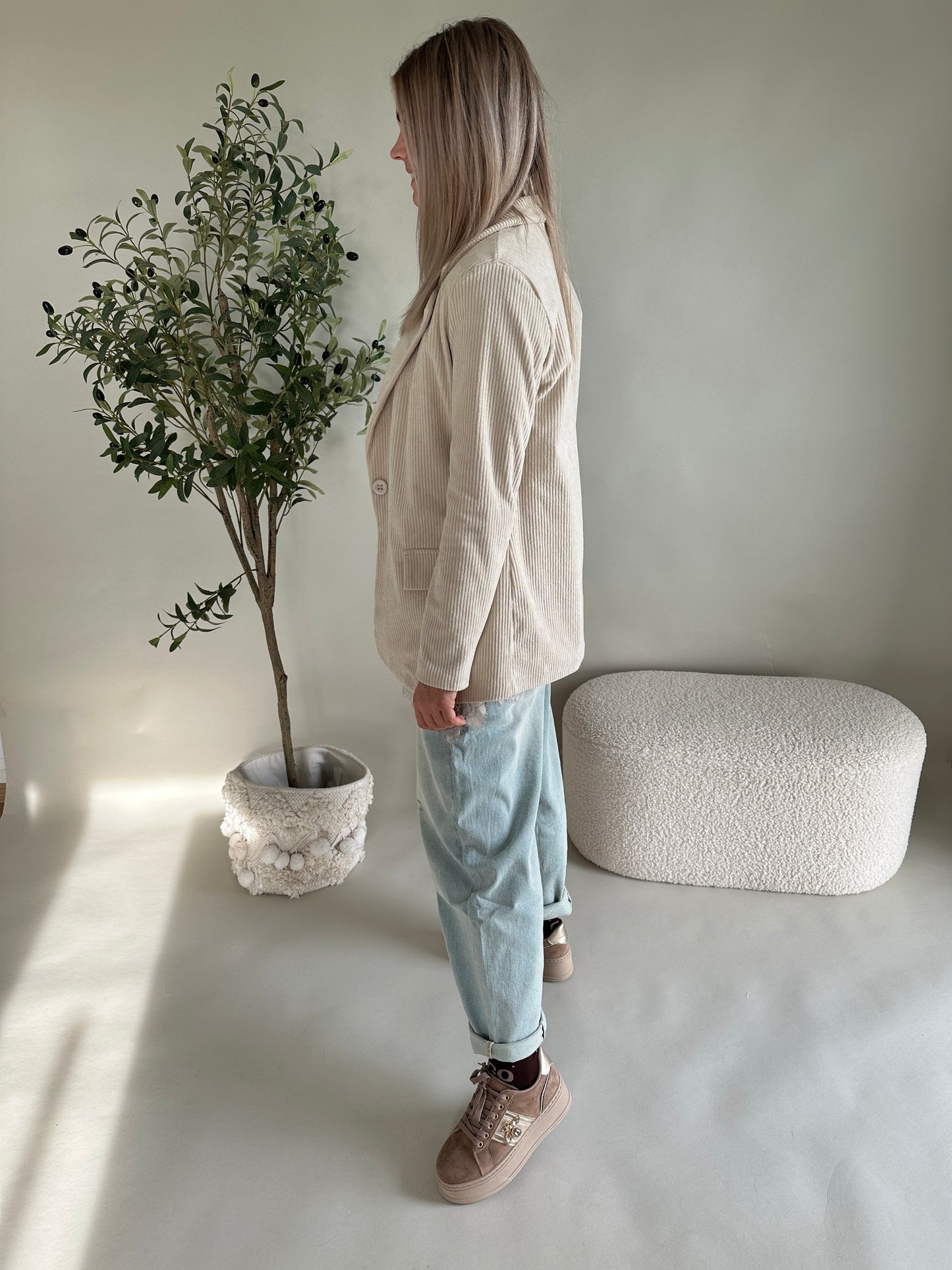 blazer in wollweiß ( cord )