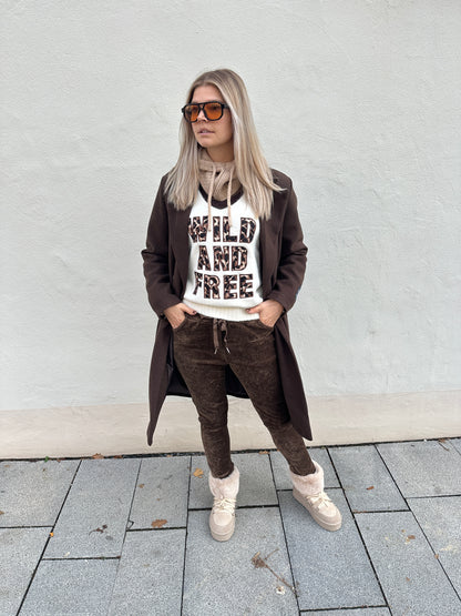 Mantel in Schokobraun