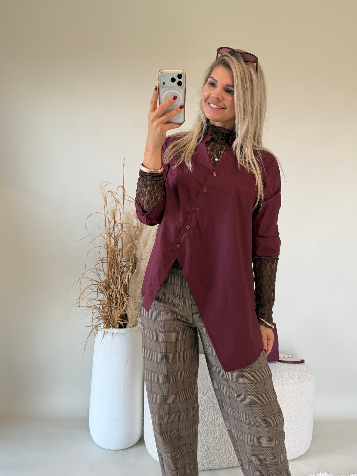 Bluse in Burgundy