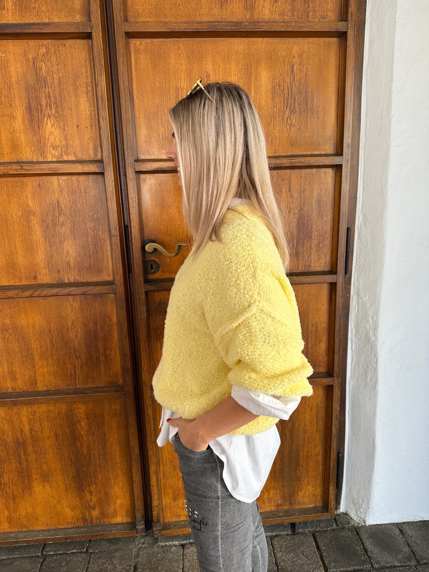 pullover in zitronengelb ( kurzarm)
