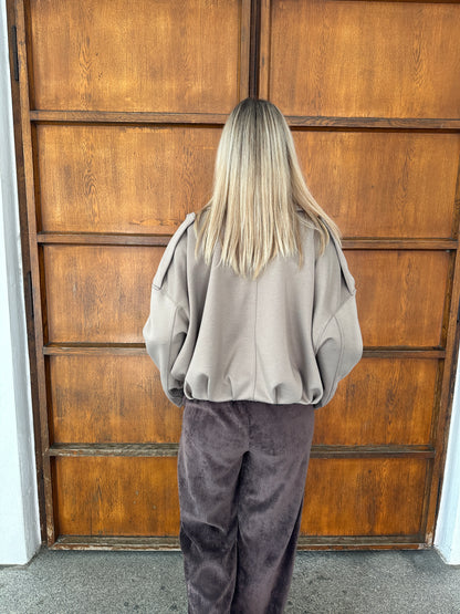 Ballonjacke in Taupe