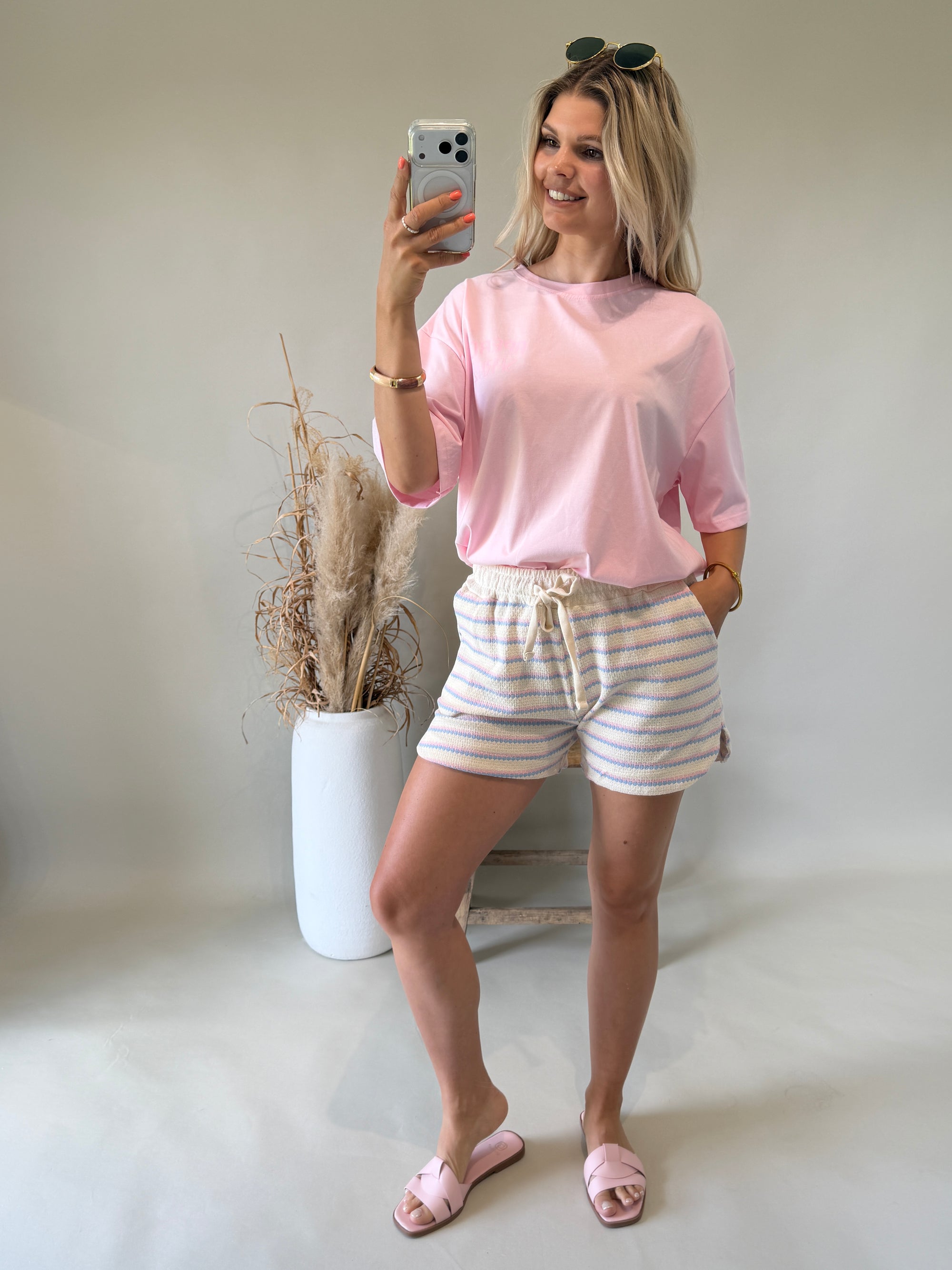 T - Shirt in Rosa mit Aufdruck  Aperol Spritz