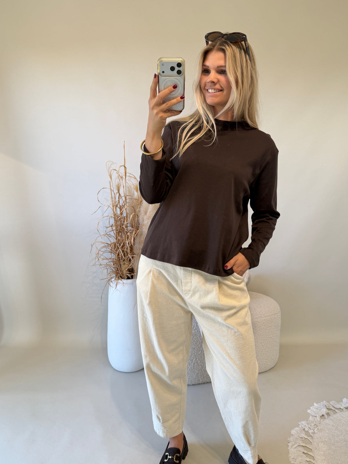 Shirt in Schokobraun