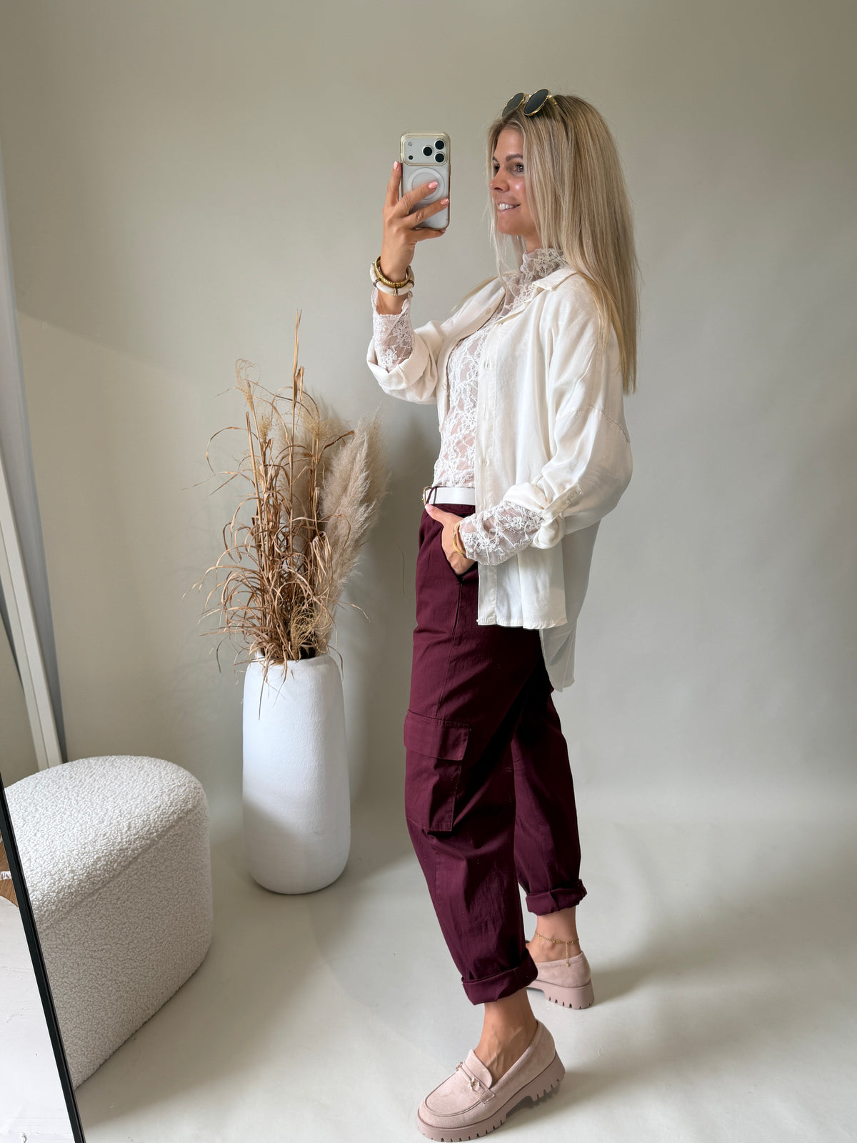 Bluse in  Sand ( langarm )