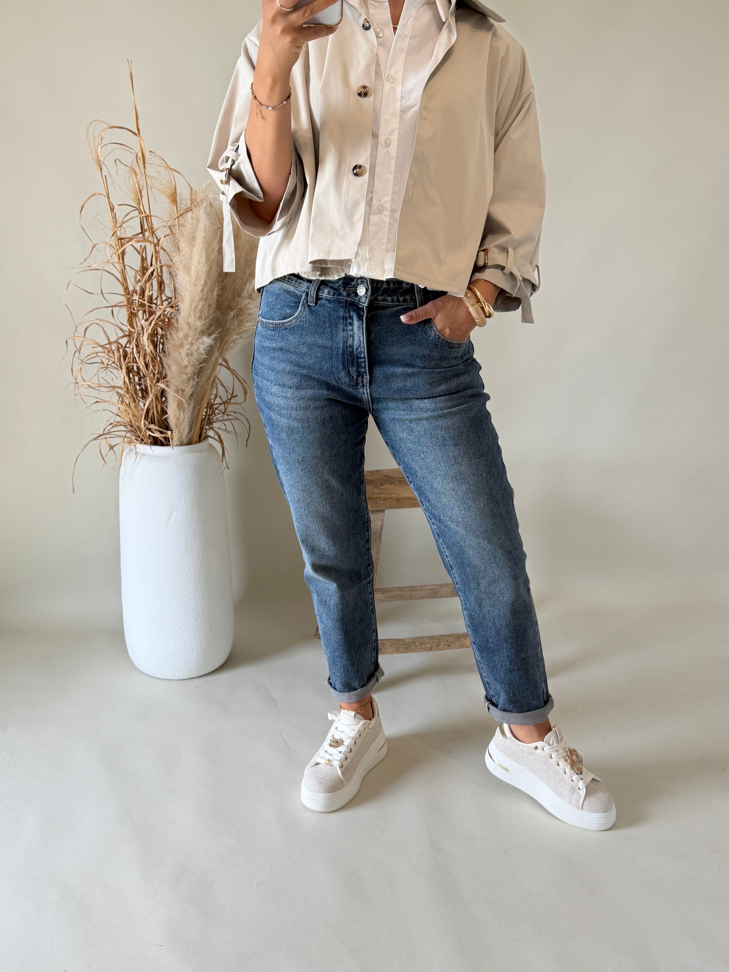Jeans in Dunkelblau ( Mom Fit )