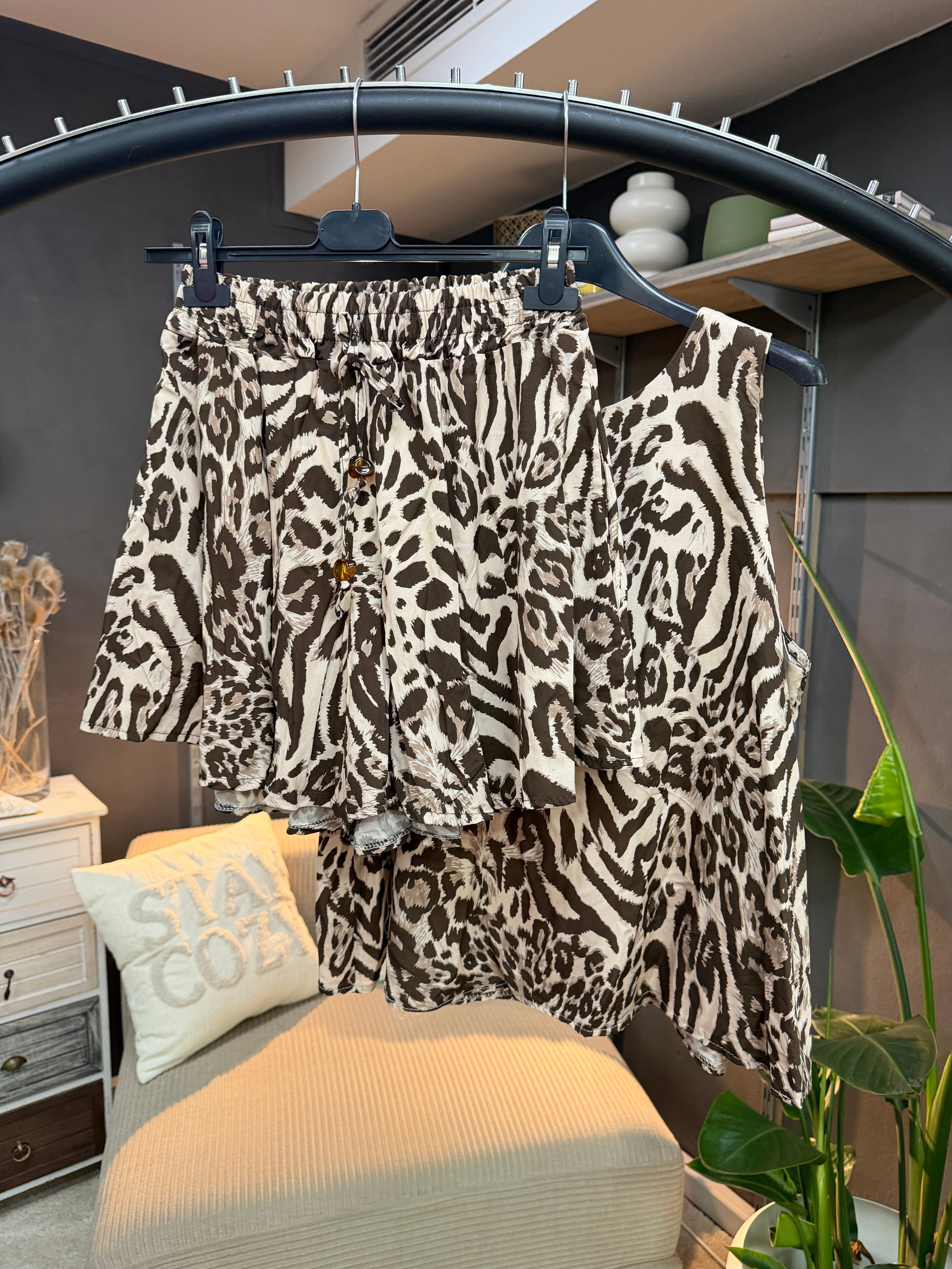 #11 Bluse in Leo kurzarm