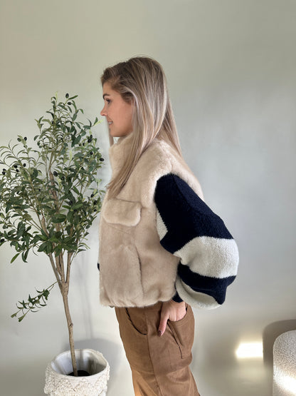 Hose in Zimt ( Wildeder-Optik) mit Gürtel