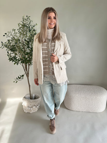 Blazer in Wollweiß ( Cord )