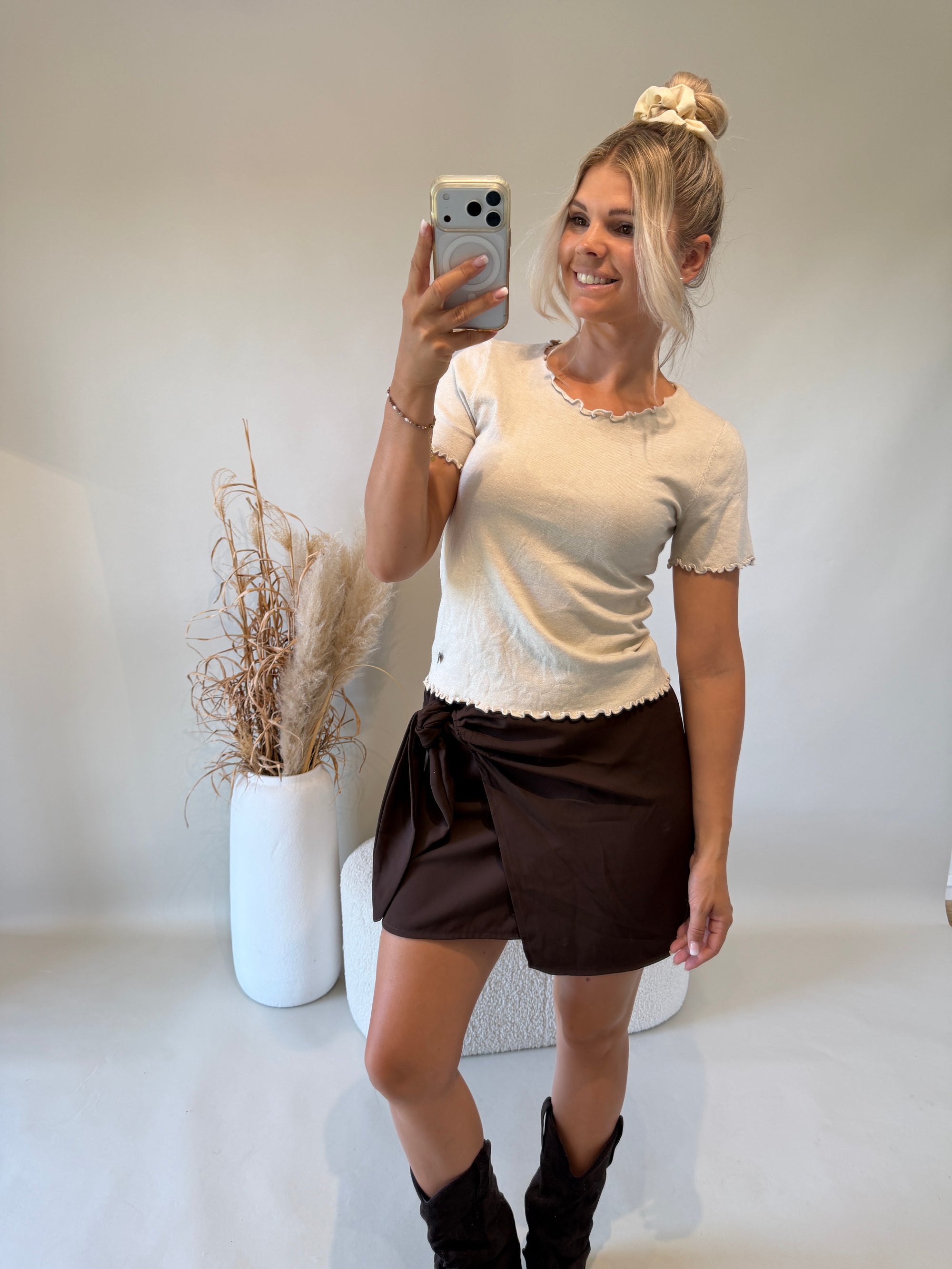 Pullover in Beige ( Kurzarm )