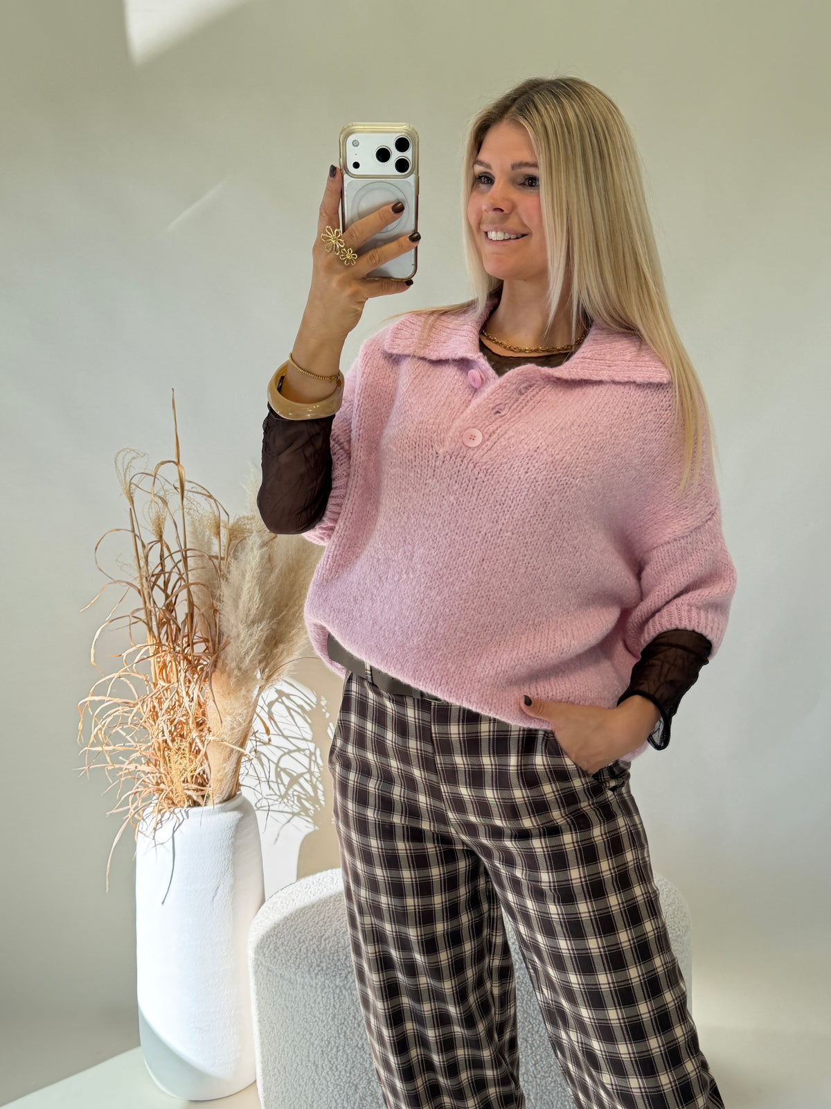 Pullover in Rosa ( Kurzarm )