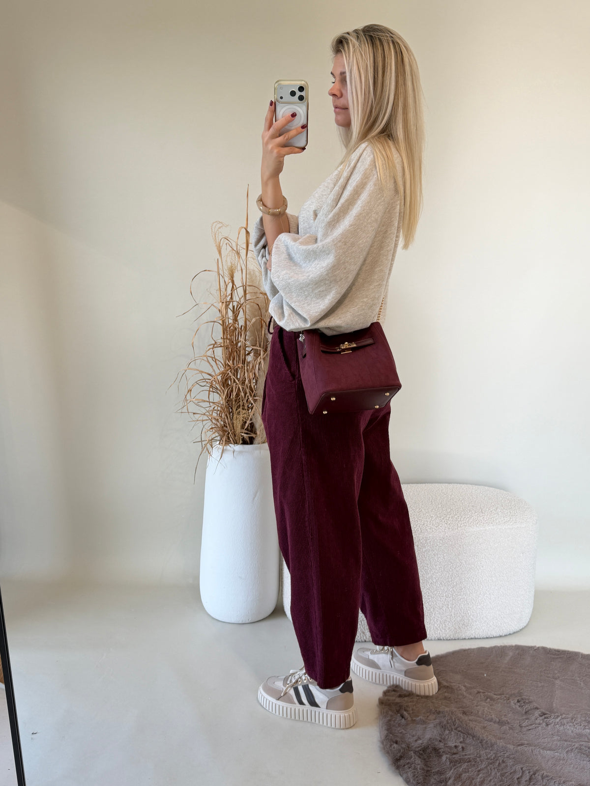 Hose in Burgundy ( Cord /  Ballon )