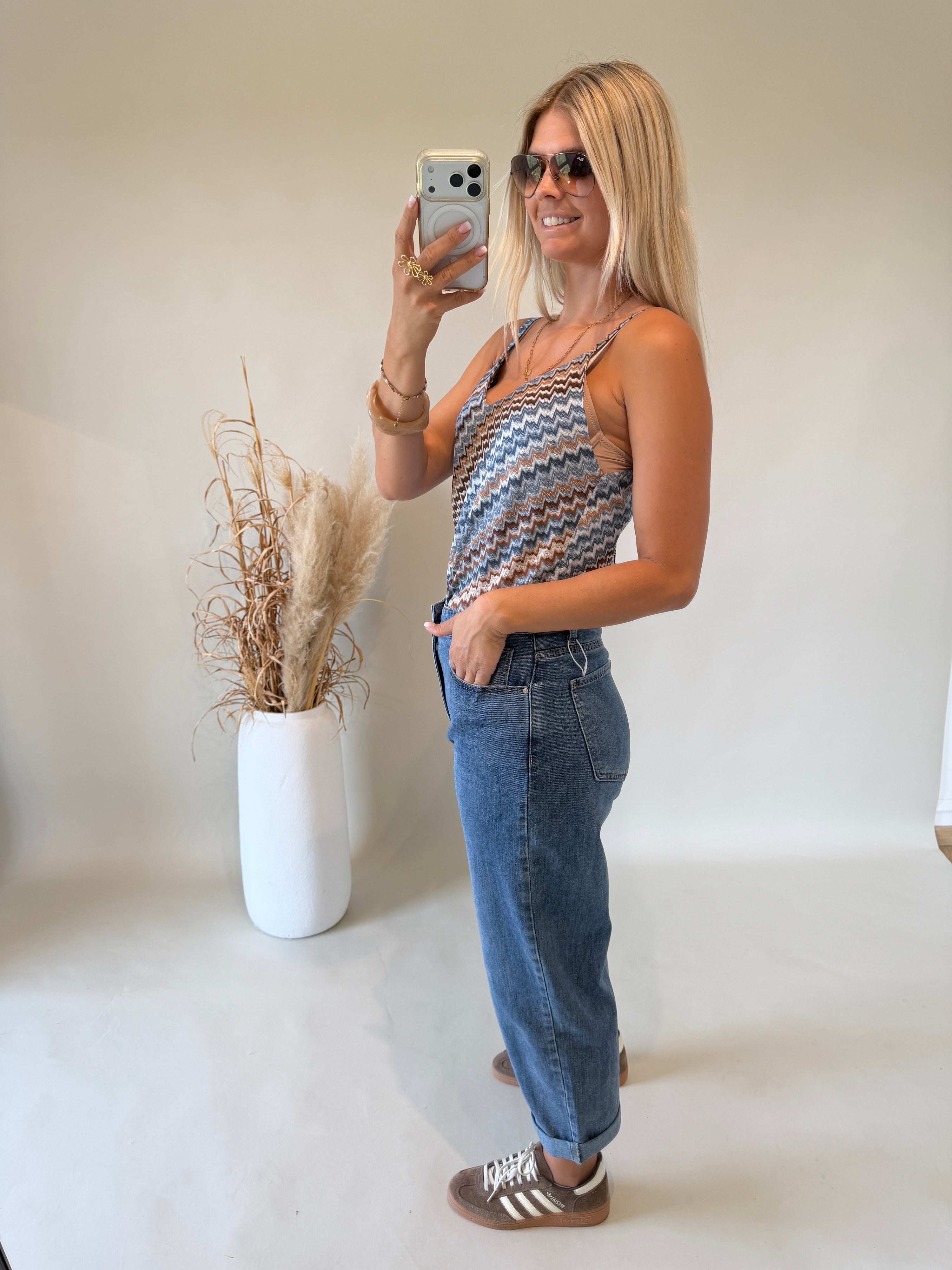 Top mit Zick-Zack Muster