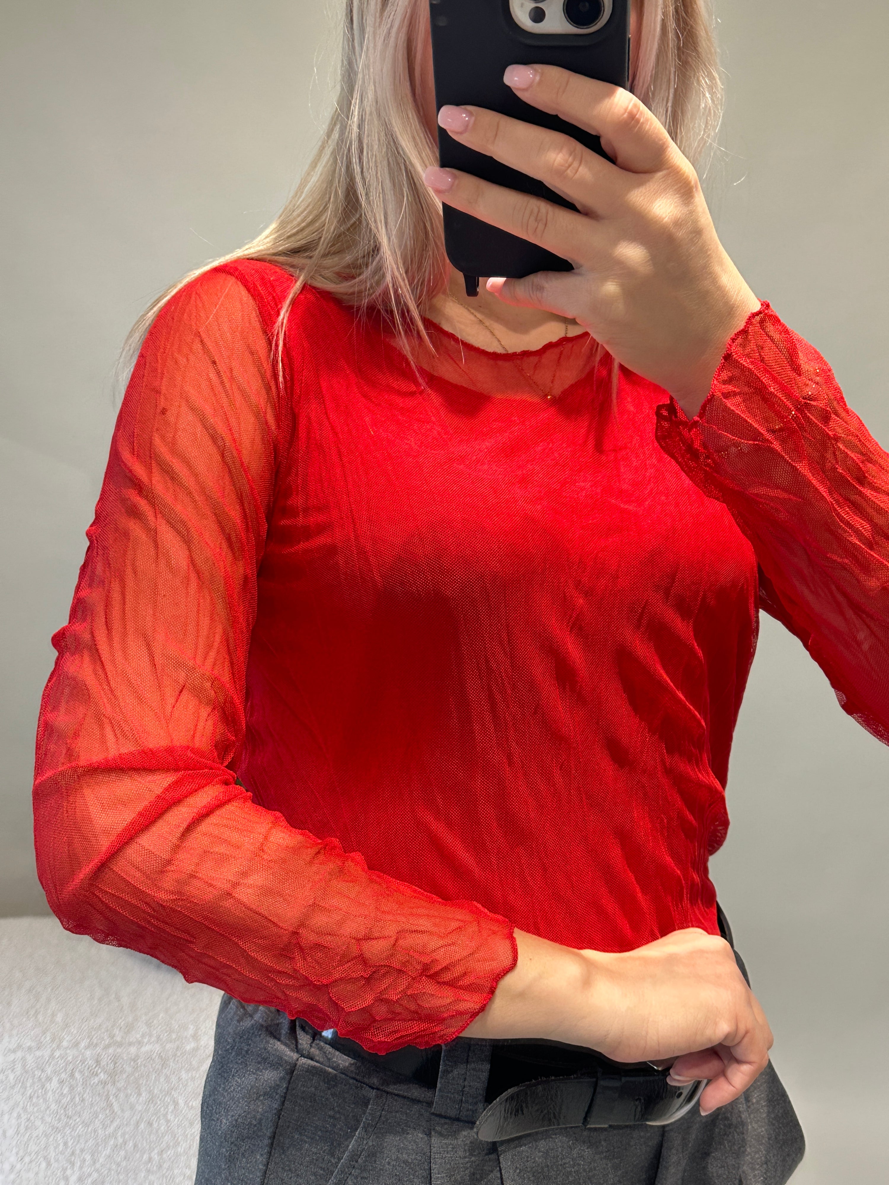 Netzshirt in Rot