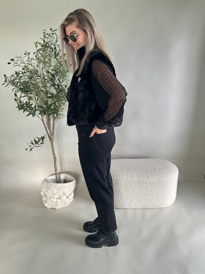 Jeans in Schwarz mit Glitzer