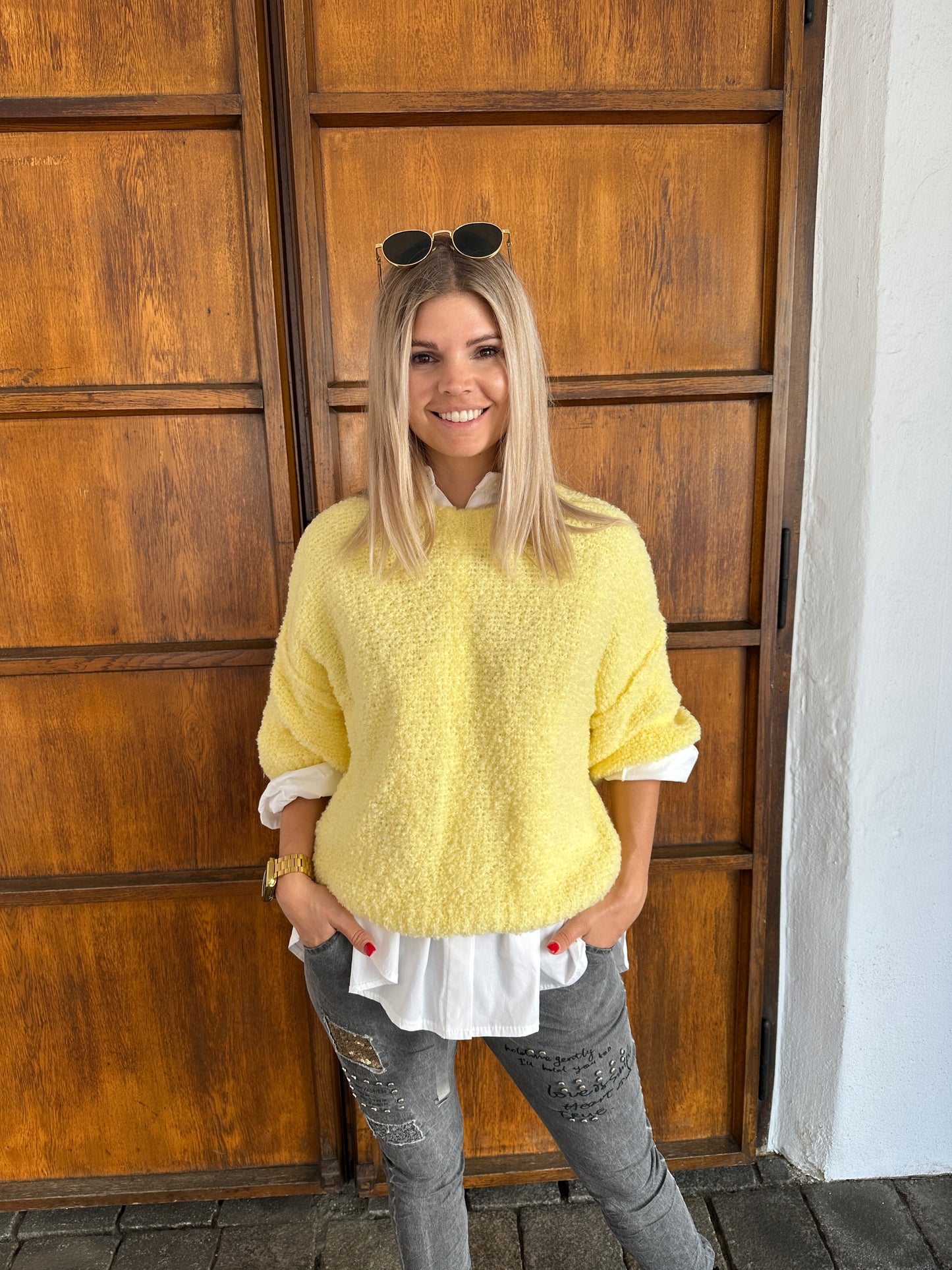 pullover in zitronengelb ( kurzarm)