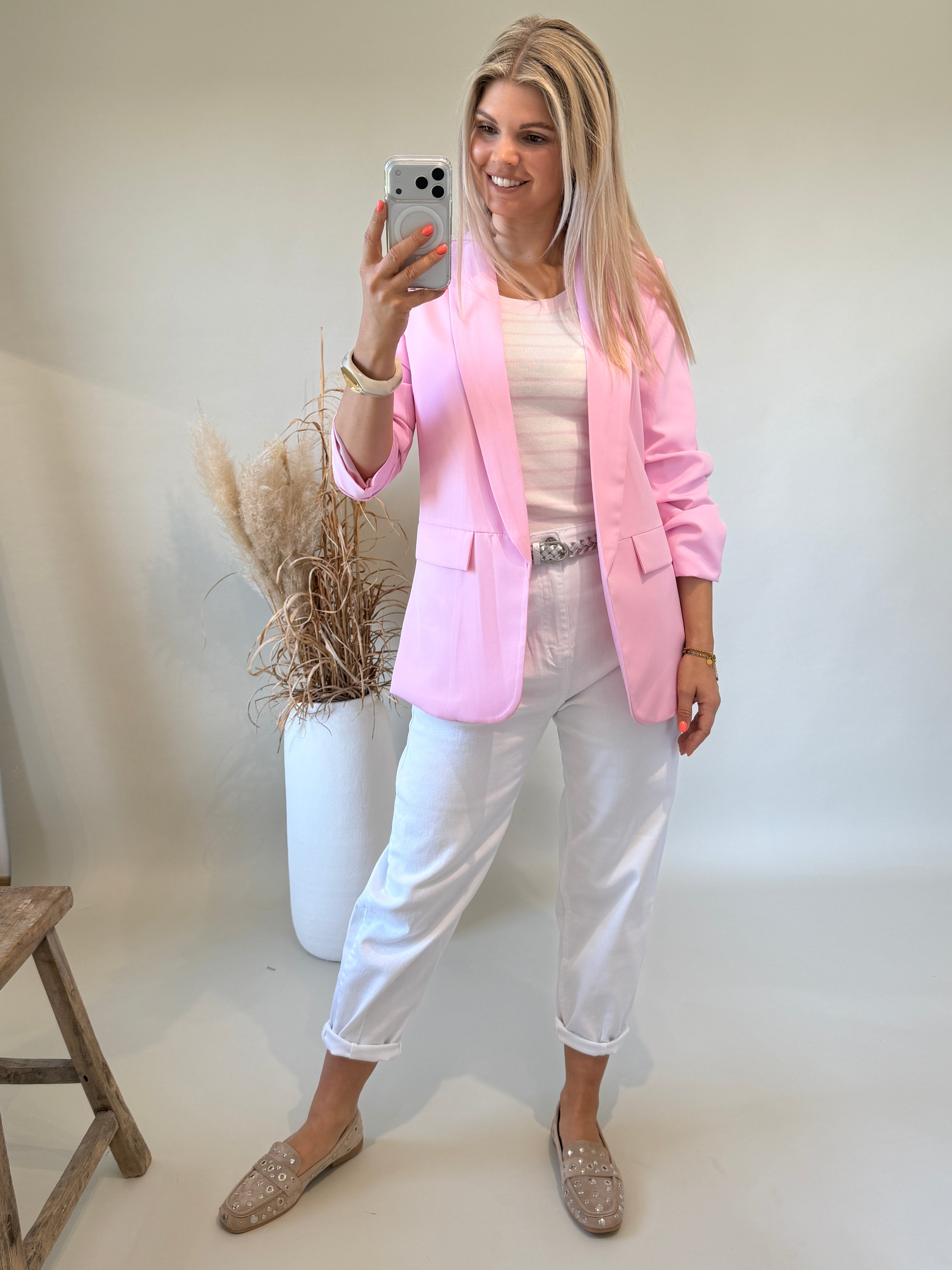 Top in Rosa / Weiß gestreift