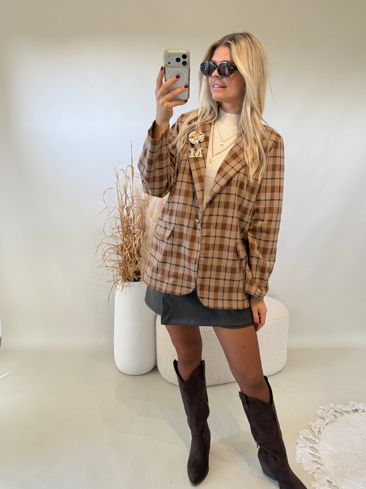Blazer in Karo