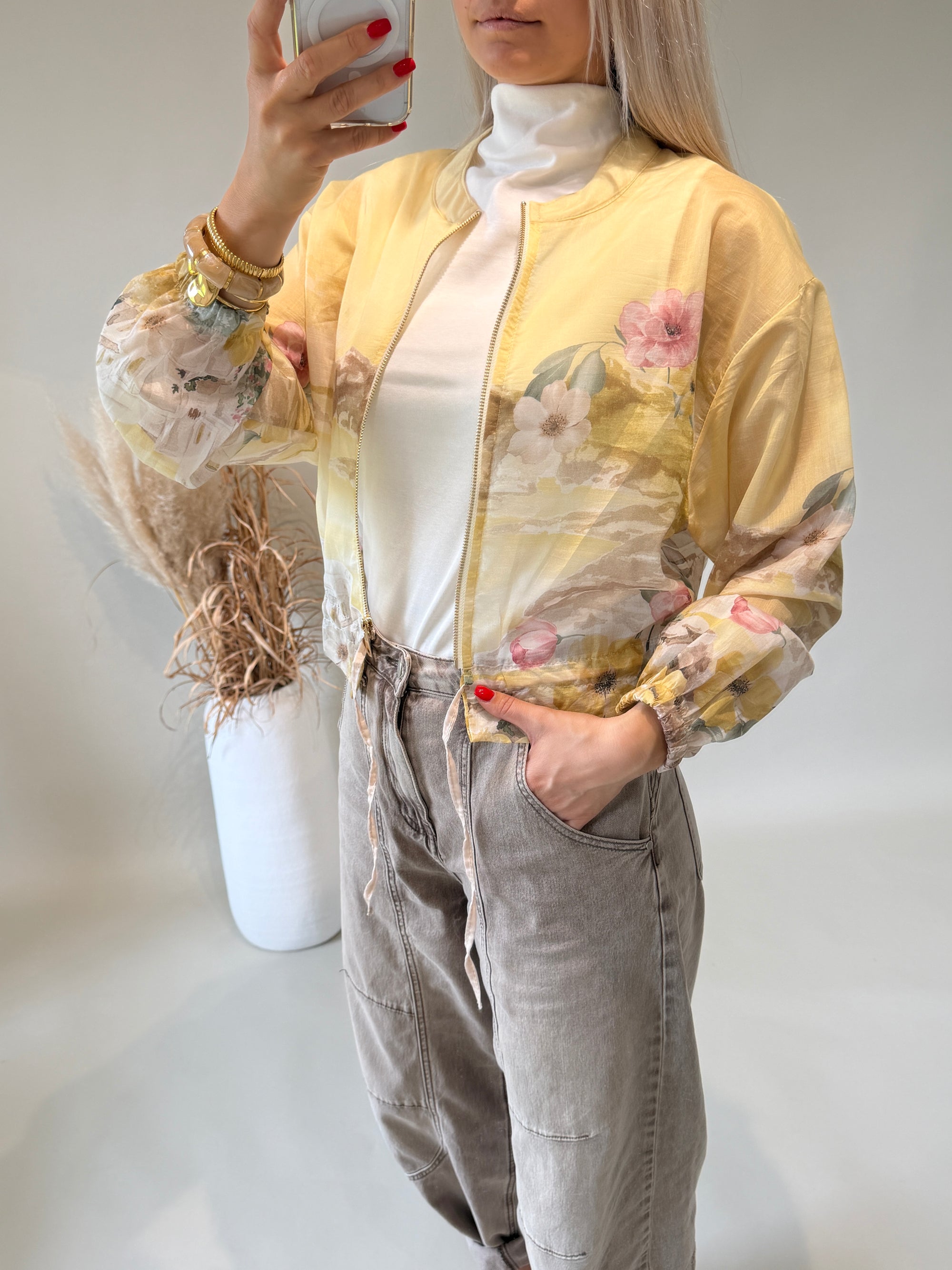 Jacke in Gelb ( Bunt ) mit Muster