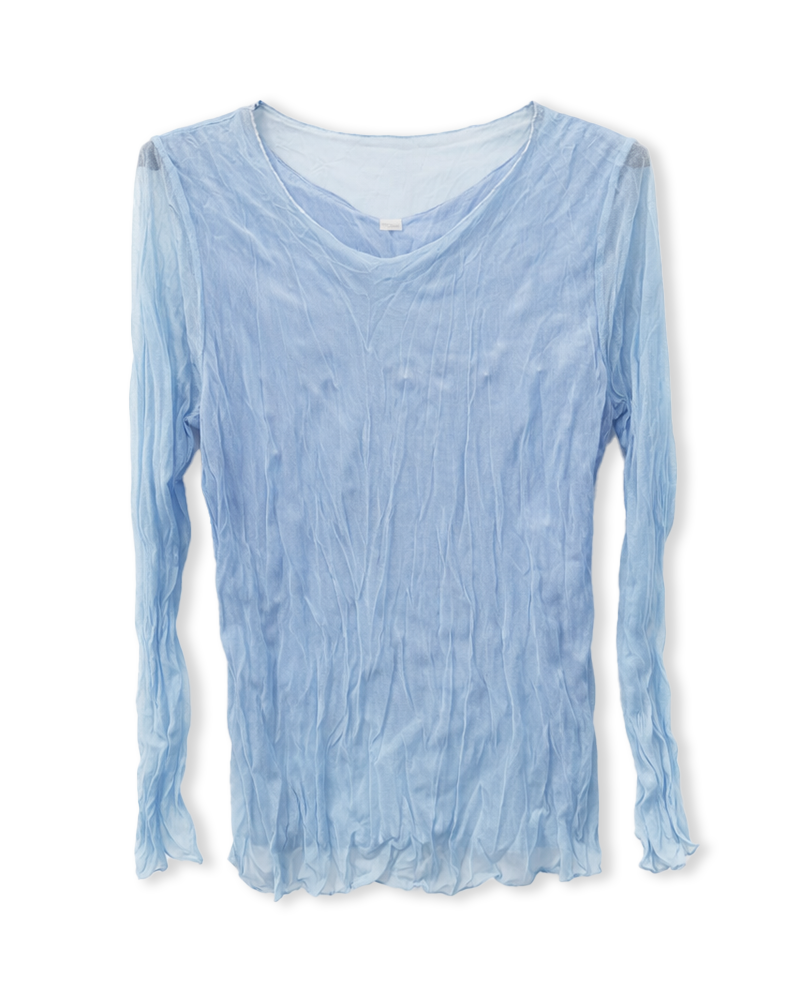 Netzshirt in Hellblau