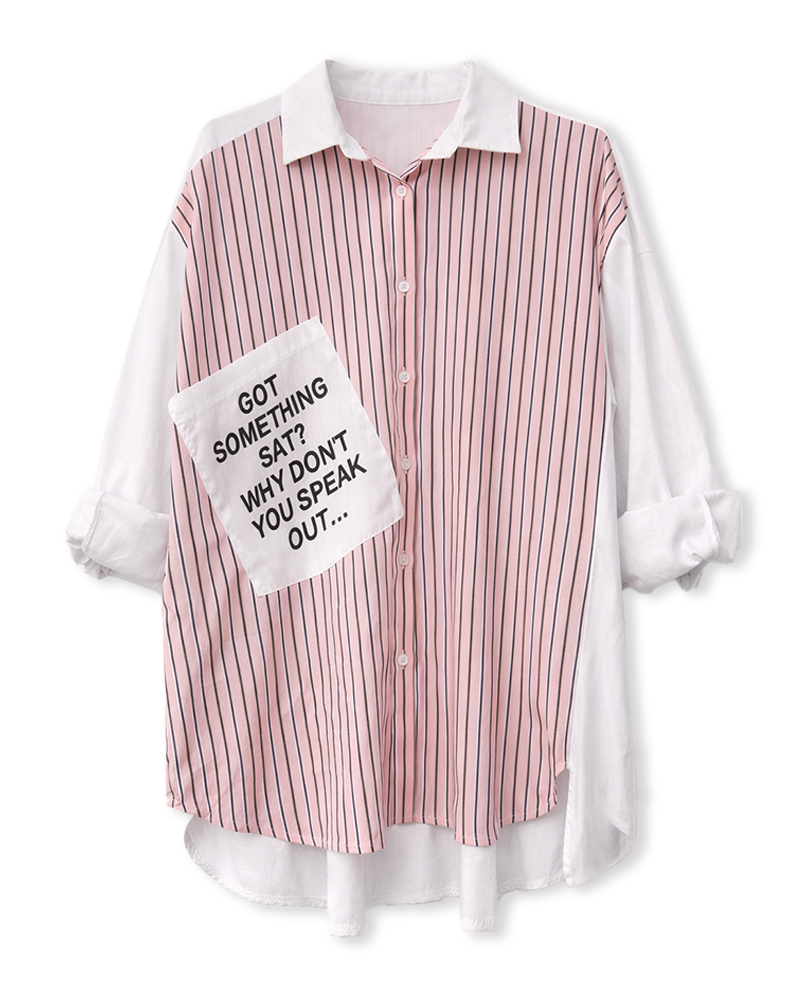 Bluse in Rosa gestreift