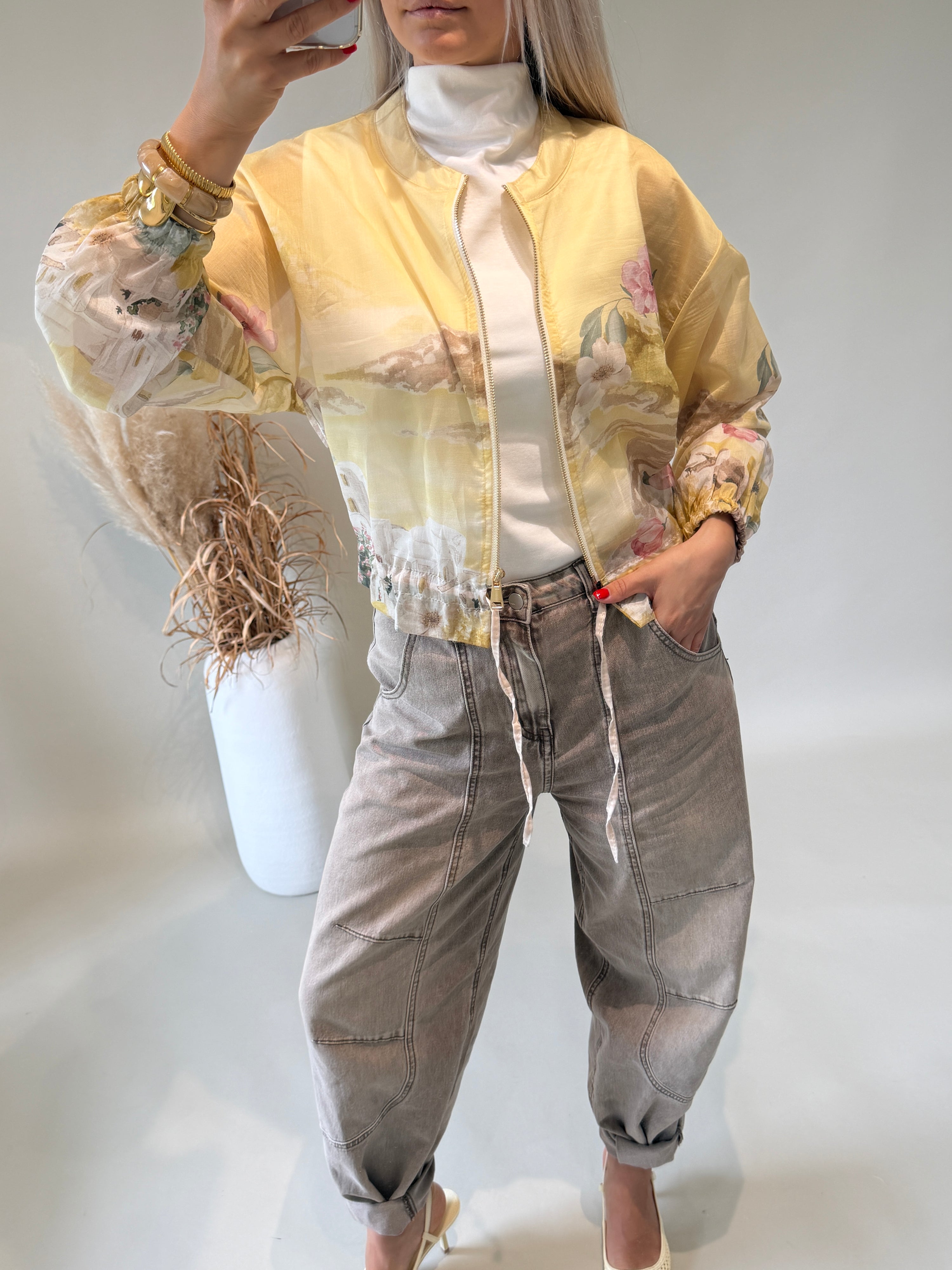 Jacke in Gelb ( Bunt ) mit Muster