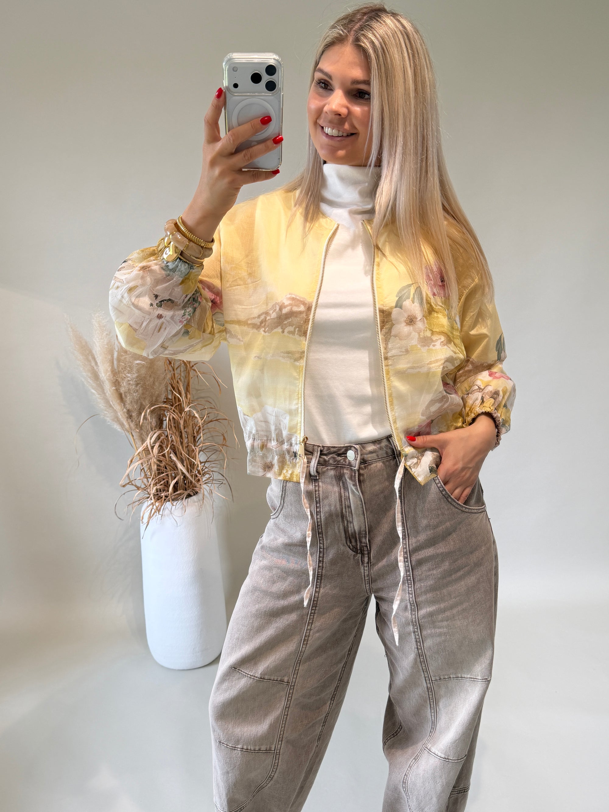 Jacke in Gelb ( Bunt ) mit Muster