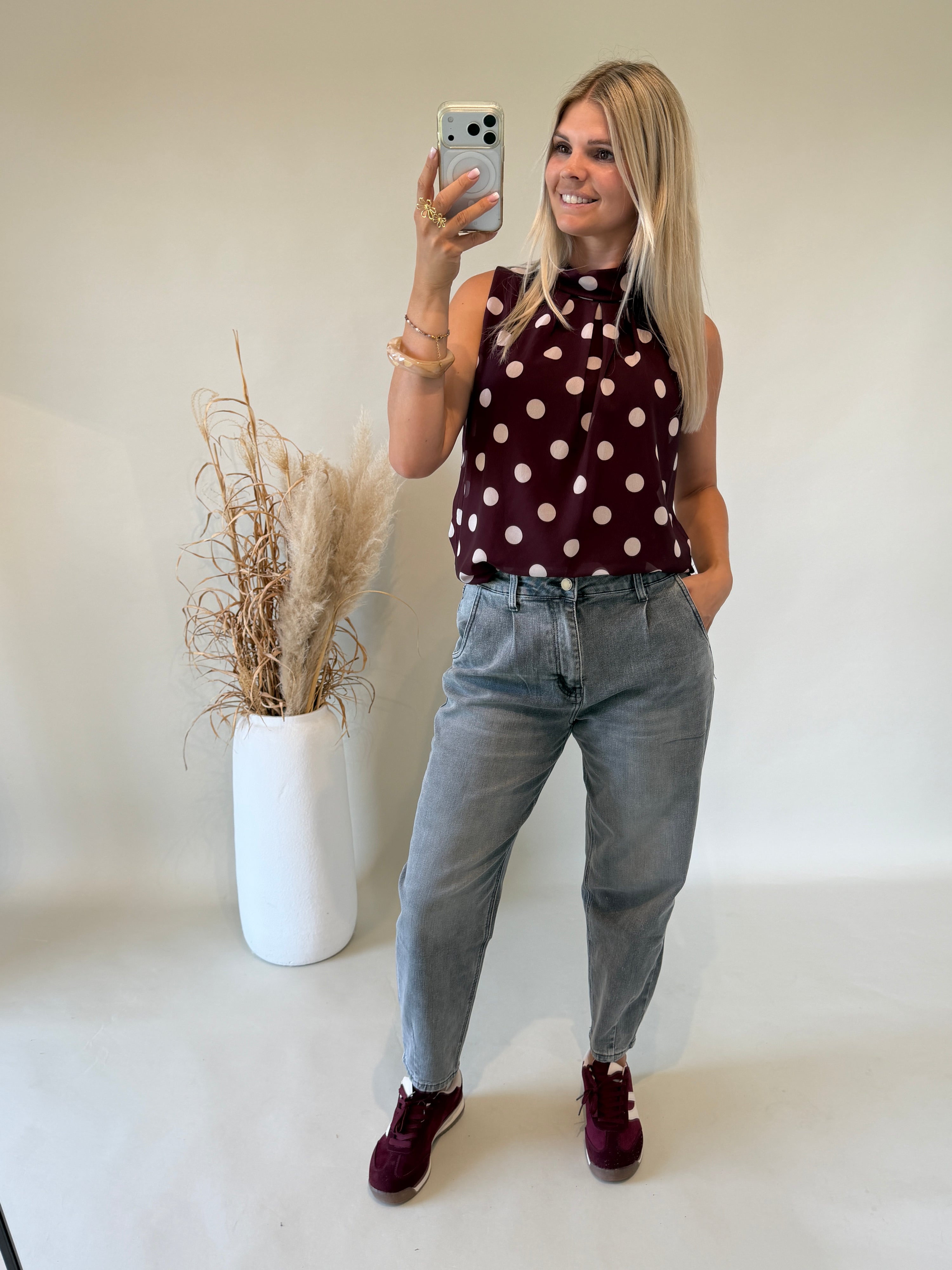 Ballon-Jeans in Grau