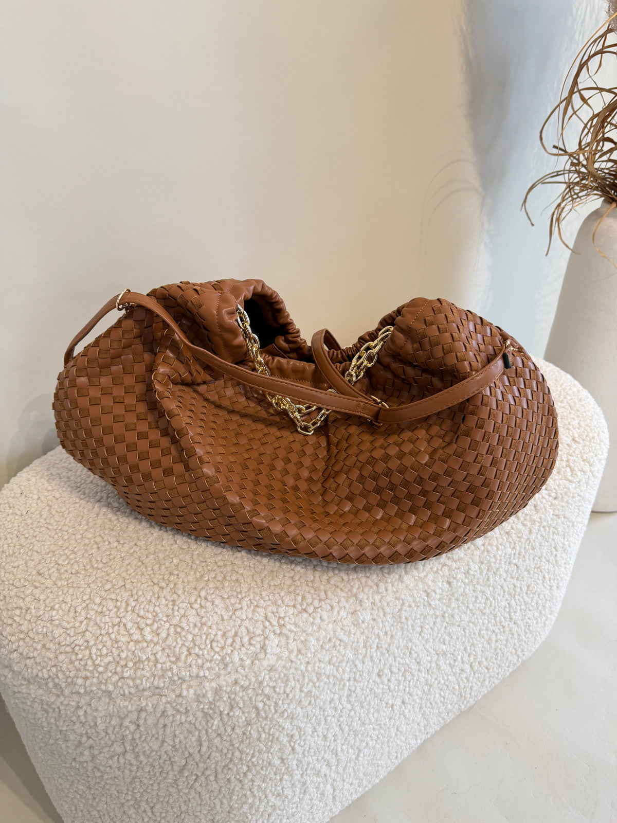 Tasche in Zimt ( Geflochten - Optik )