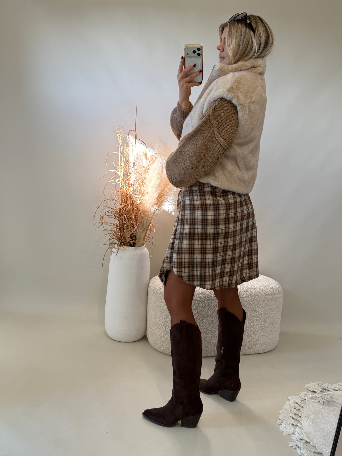 Wendejacke in Beige ( Ärmellos )