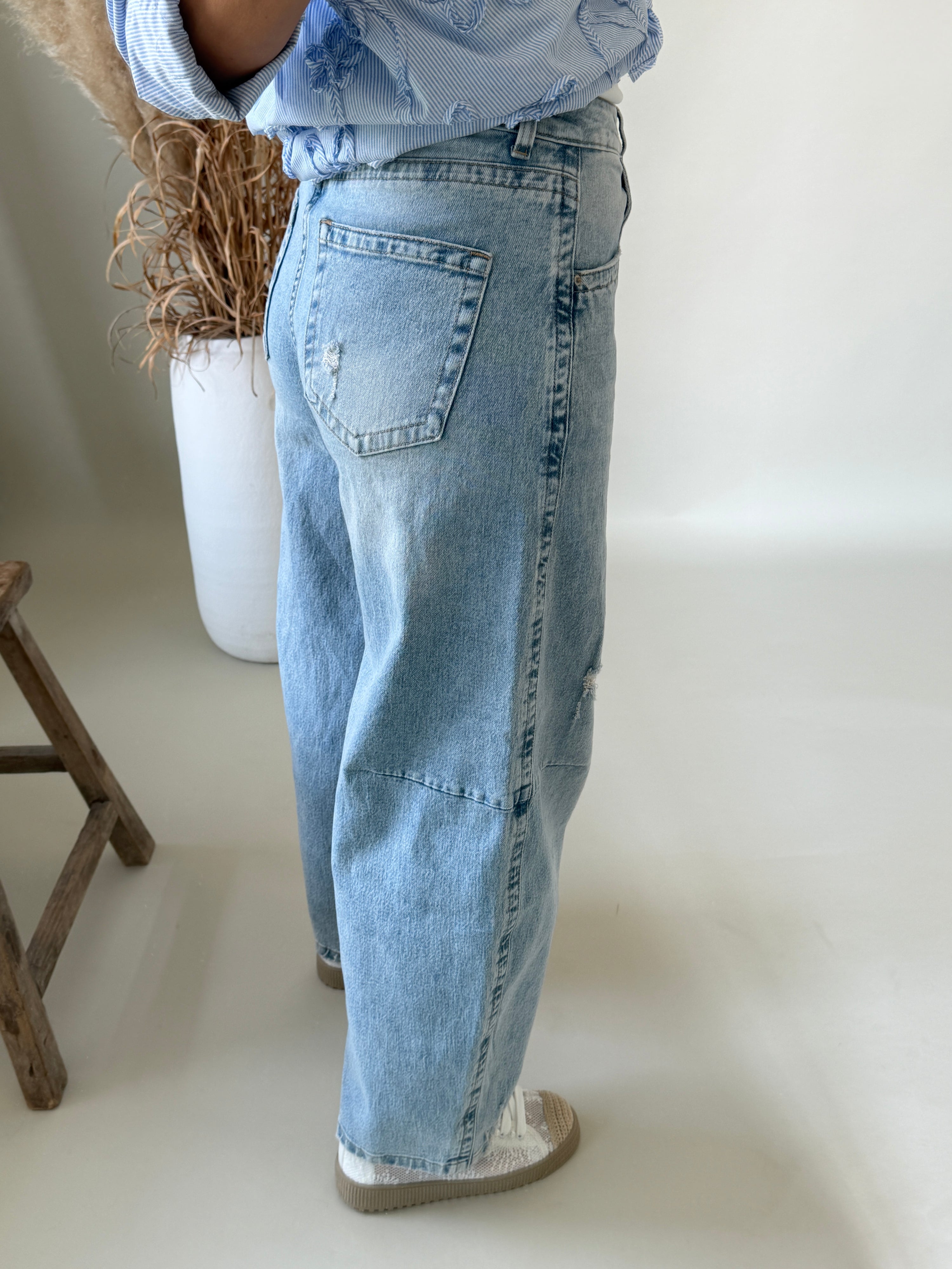 Jeans ( Ballon) mit Naht am Knie