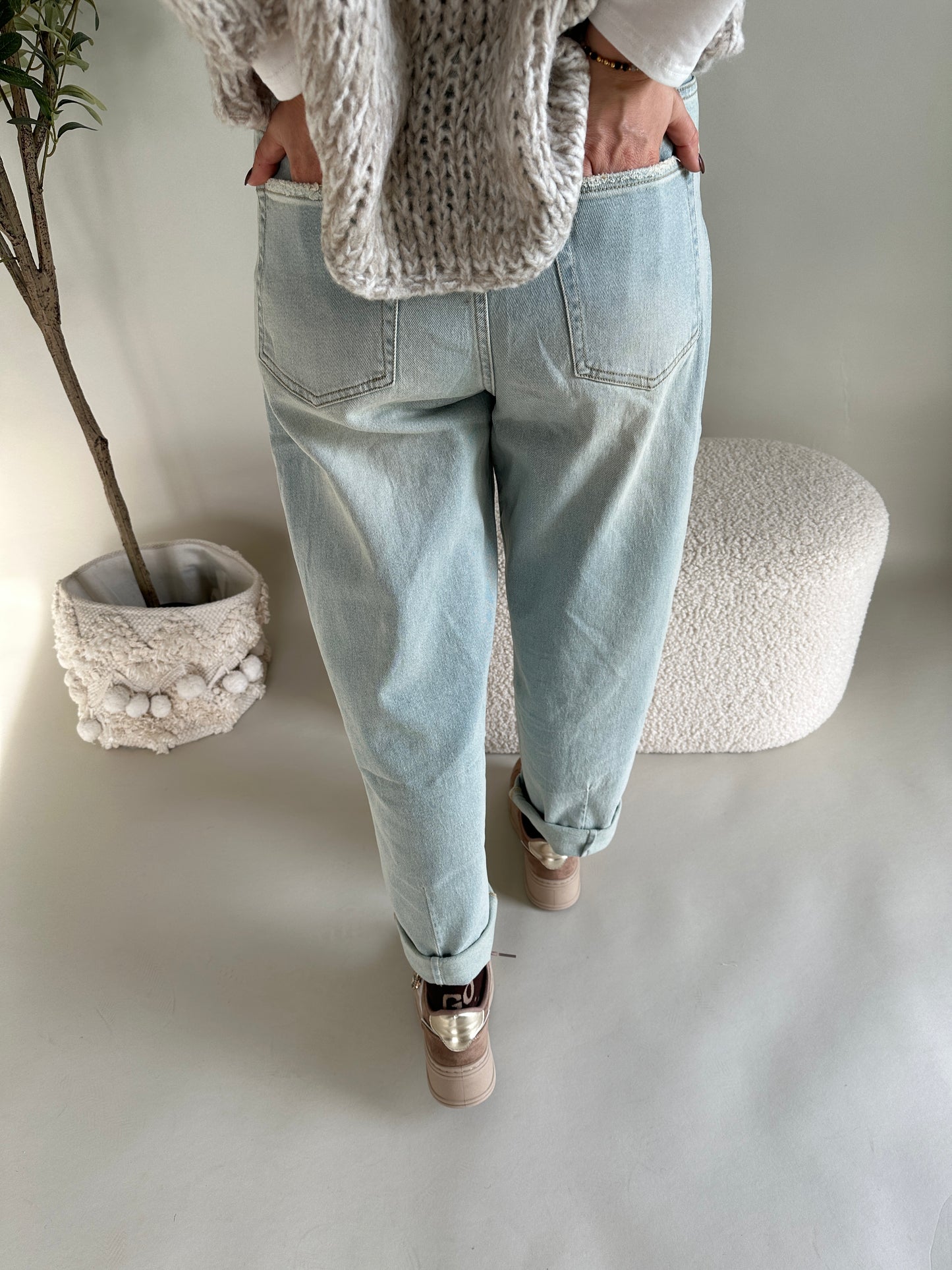 jeans in retro-auswaschung (ballonhose)