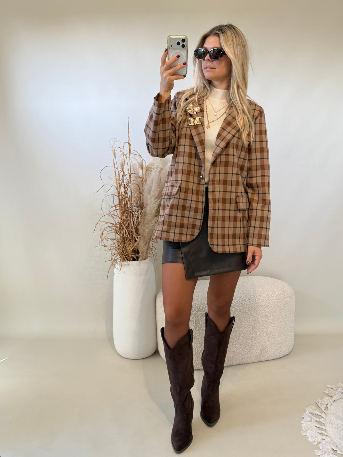 Blazer in Karo