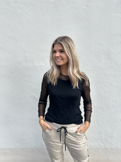 Netzshirt in Schwarz