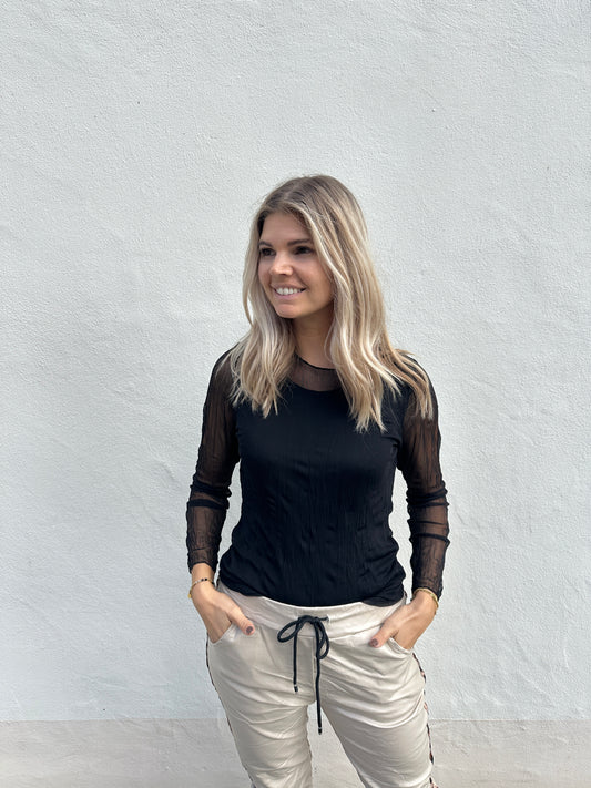 Netzshirt in Schwarz