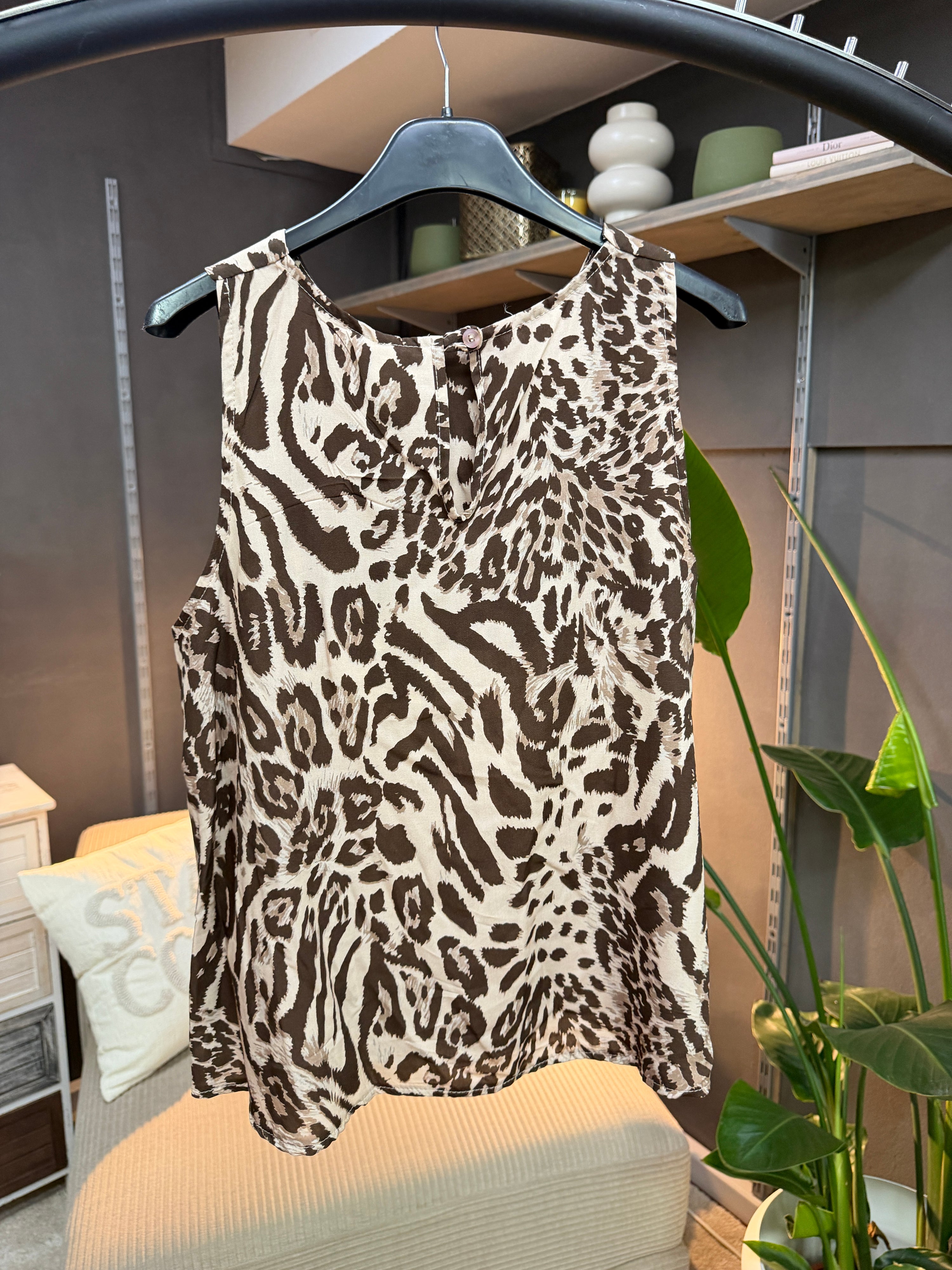 #11 Bluse in Leo kurzarm