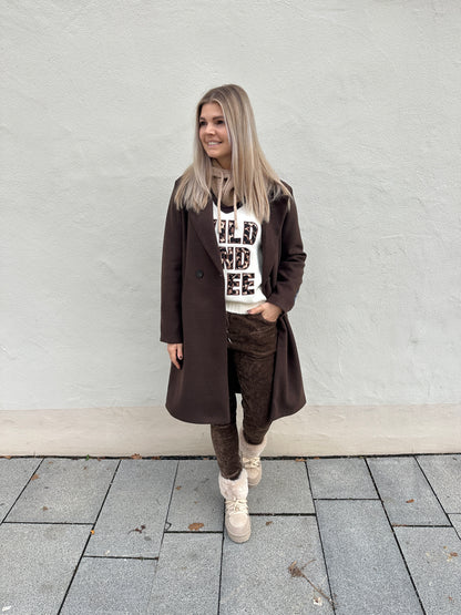 Mantel in Schokobraun