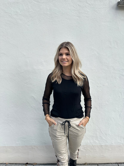 Netzshirt in Schwarz