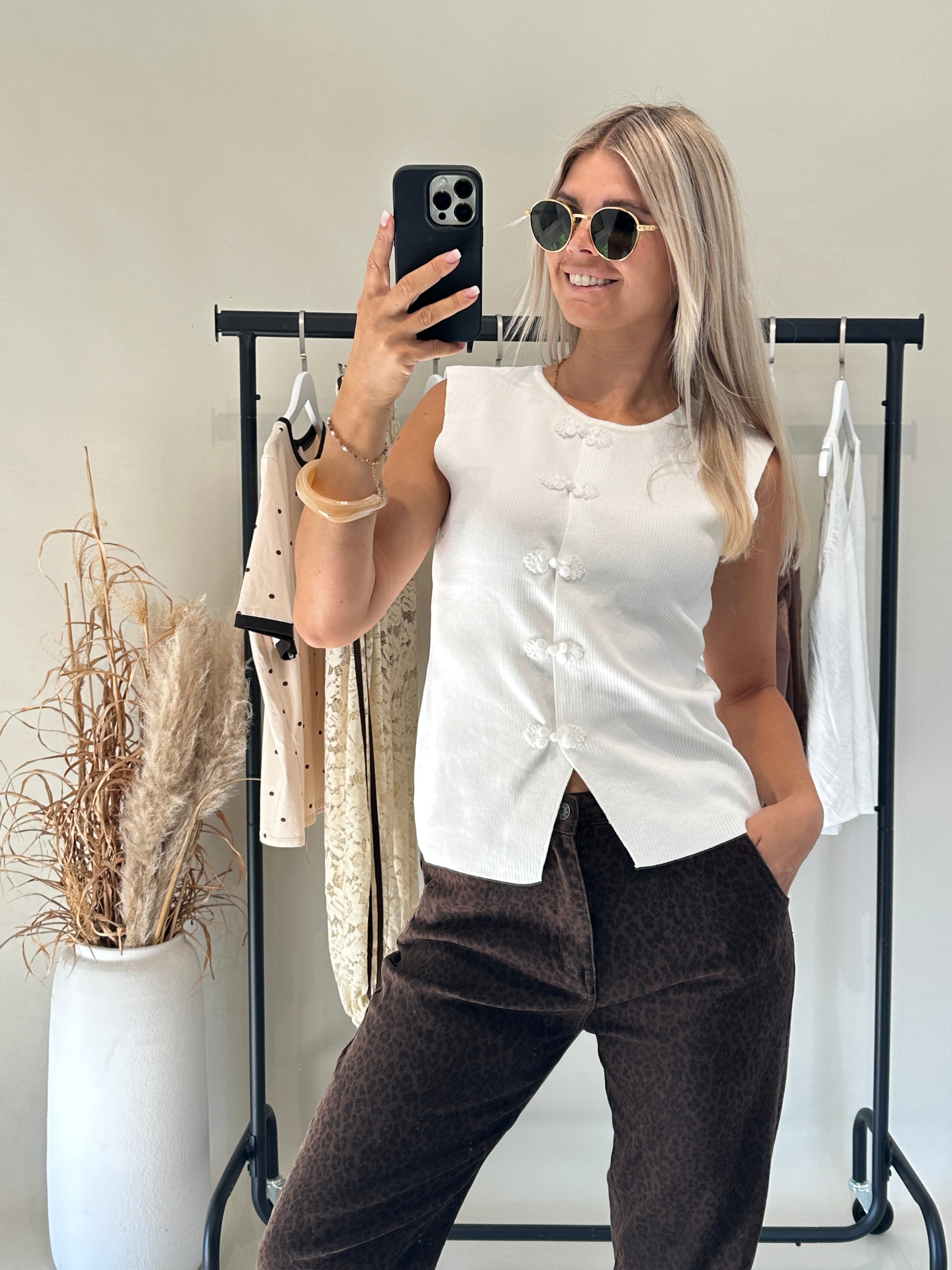 Shirt in Wollweiß (Feinstrick)