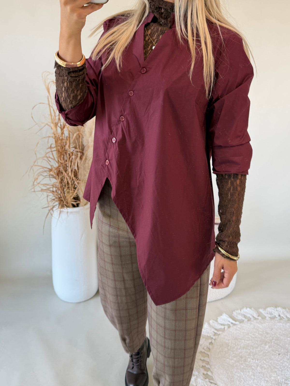 Bluse in Burgundy