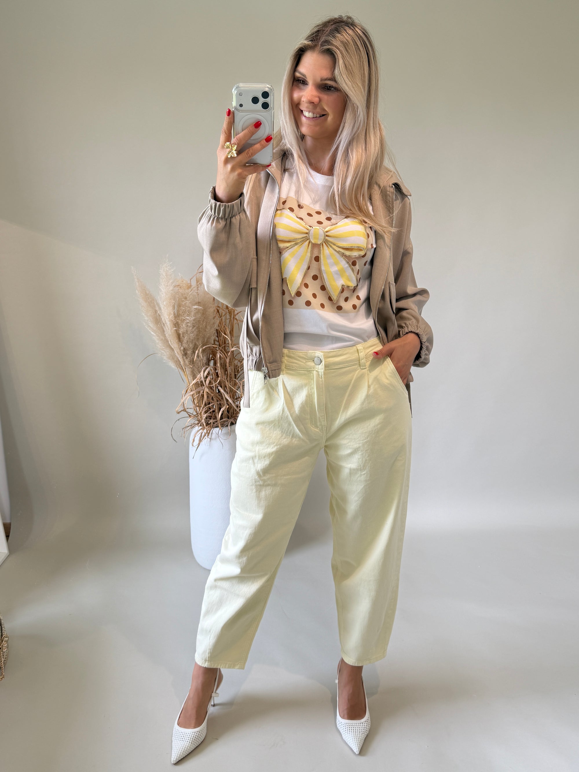 Jeans ( Ballon ) in Vanillegelb