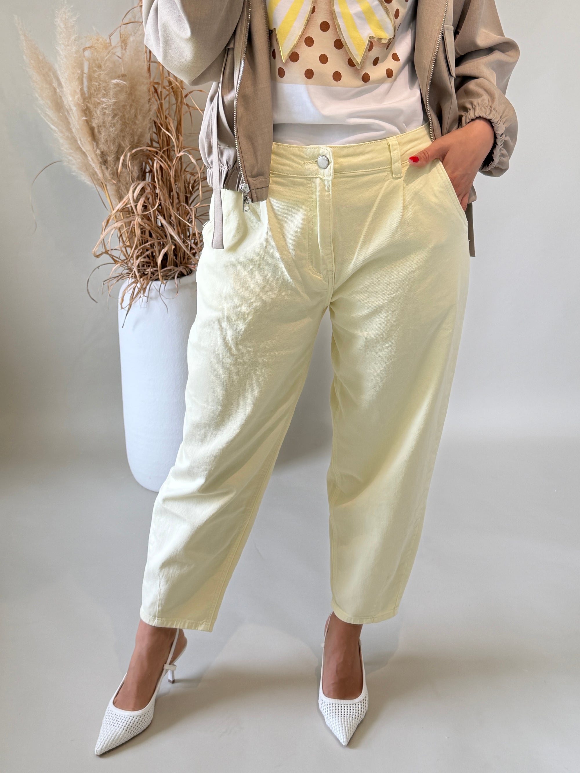 Jeans ( Ballon ) in Vanillegelb