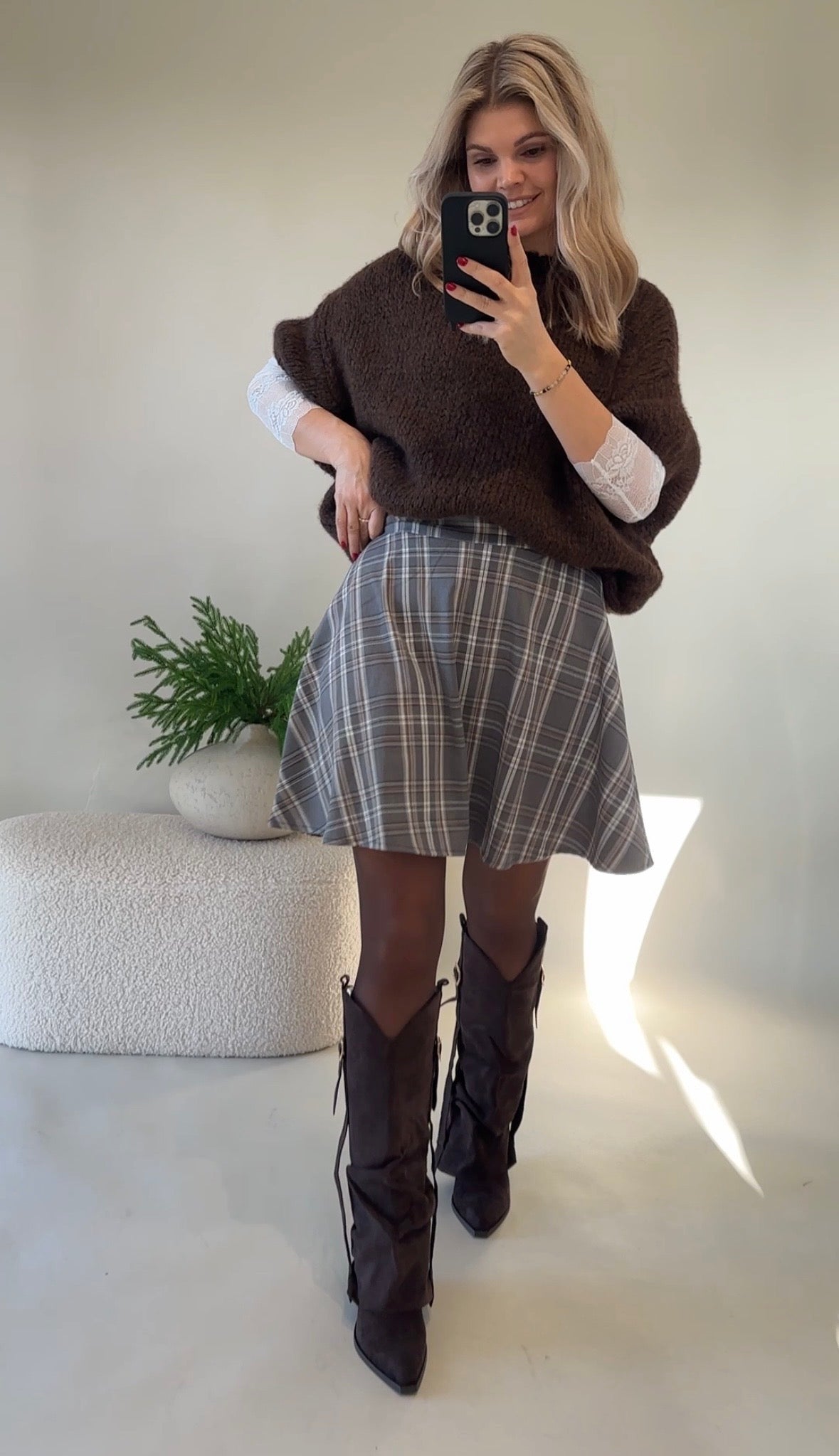 pullover in schokobraun (kurzarm)