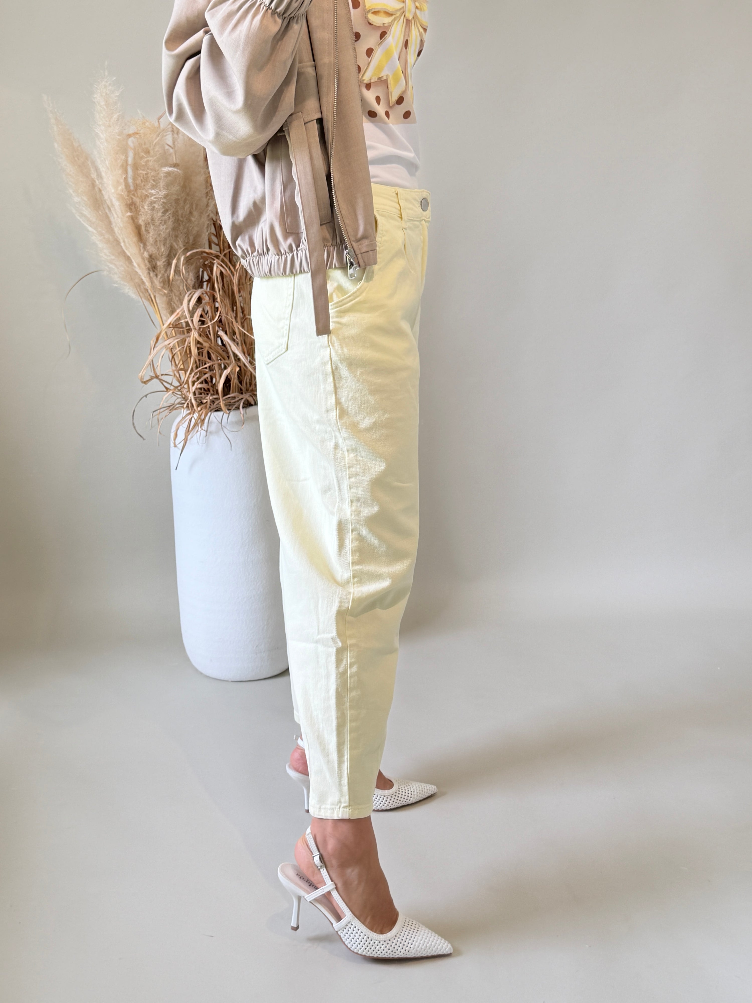 Jeans ( Ballon ) in Vanillegelb